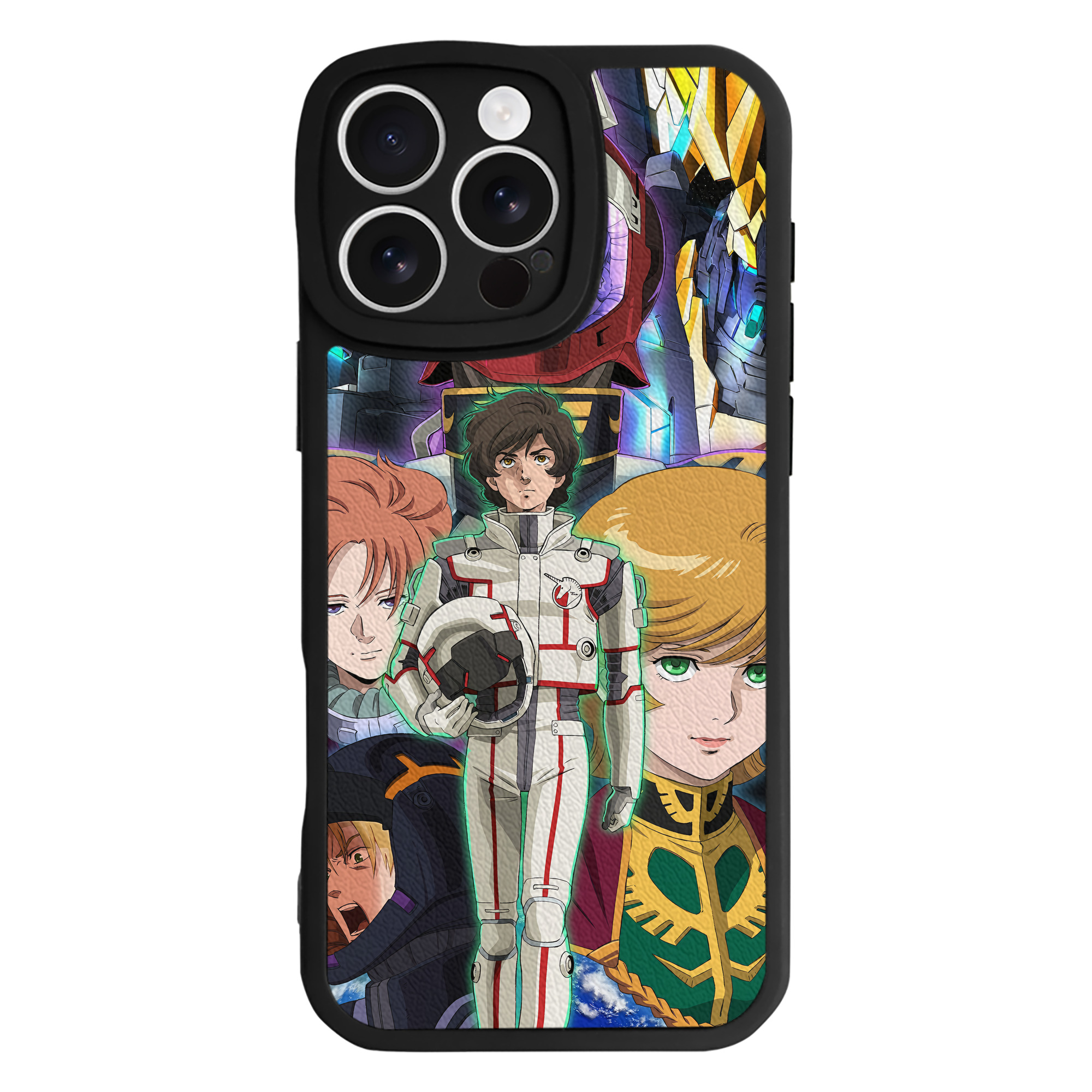 （画像用） 機動戦士ガンダム Mobile Suit Gundam 【iPhone 16シリーズ対応】シリコンスマホケース（レザー調） 材質：シリコン